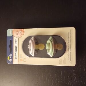 New Itzy Ritzy Soother - 2 Pack 0-6 Months Pacifers - White & Mint